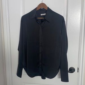 Good American Satin Black Top